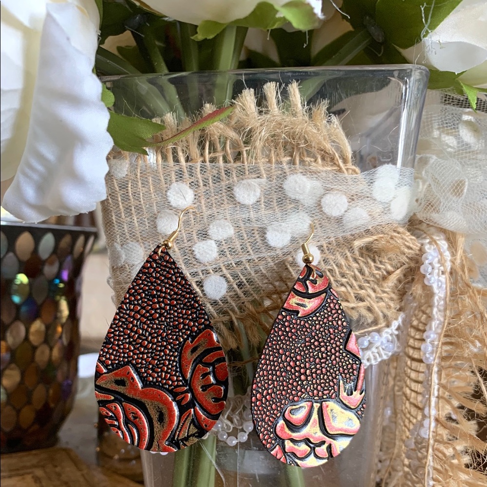 Textured rose leather copper gold beauties!